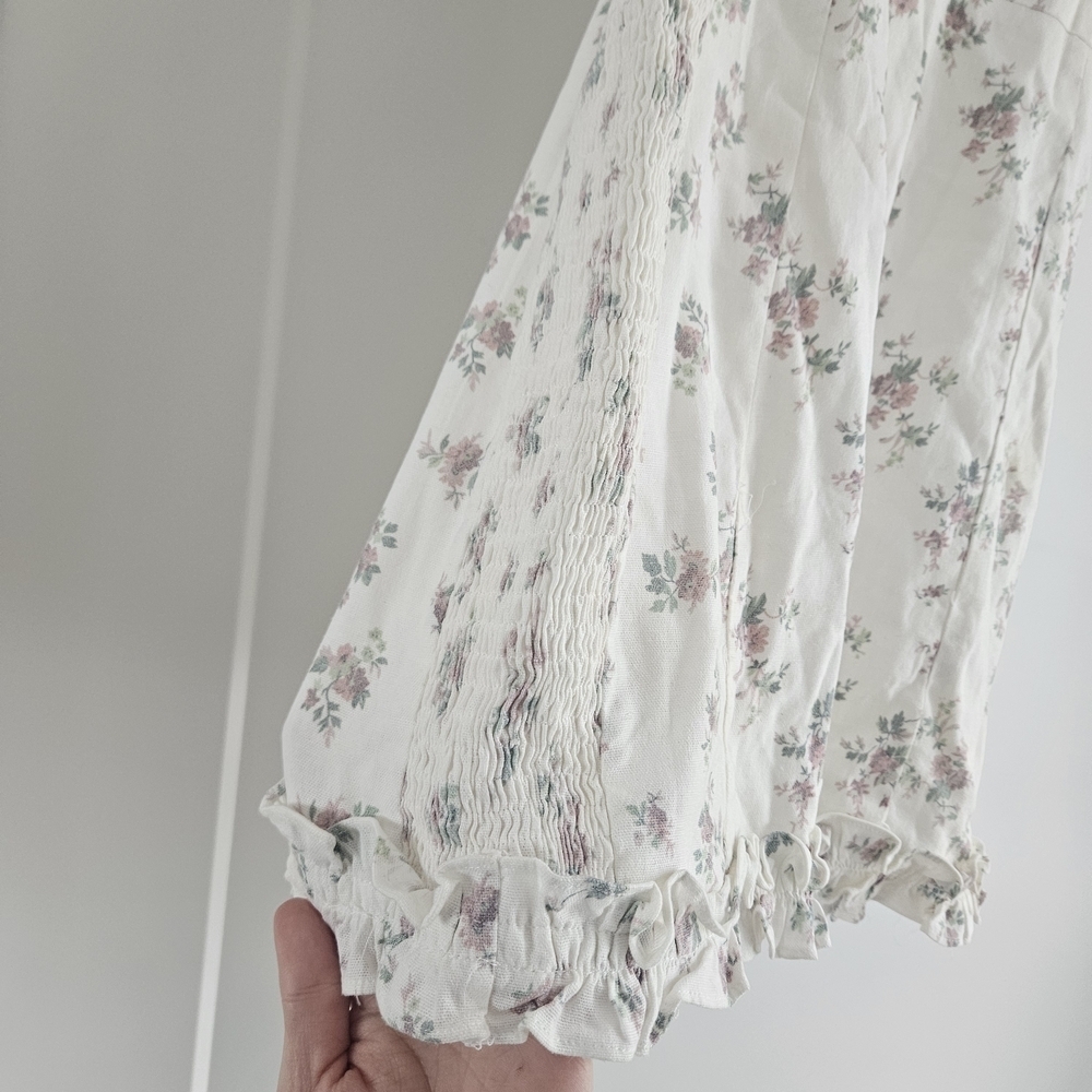 Elegant Floral Ruffle Mini Dress - Picture 4 of 7